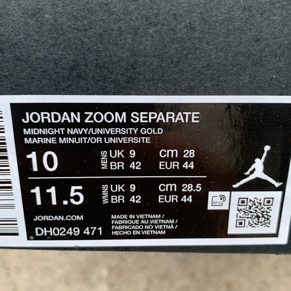Jordan Zoom Saparate Midnight Navy Size 10 & 11 New With Box! - Picture 14 of 14